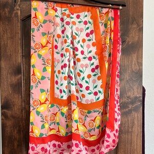 Colorful Fruit Print Scarf